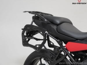 Set valigie laterali (sidecase) TRAX ADV L alluminio argento e supporti PRO - 90.0L - Yamaha Tracer 9 modelli ('20-) - SW-Motech