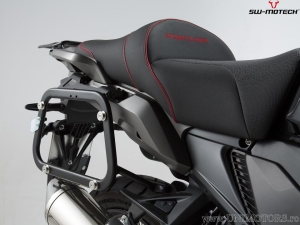 Set valigie laterali (sidecase) TRAX ADV L alluminio colore nero e supporti EVO - 90.0L - Honda Crosstourer ('11-) - SW-Motech