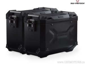Set valigie laterali (sidecase) TRAX ADV L alluminio colore nero e supporti PRO - 90,0L - Honda NT1100 ('21-) - SW-Motech