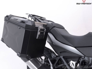 Set valigie laterali (sidecase) TRAX ADV L alluminio colore nero e supporti PRO - 90,0L - Honda NT1100 ('21-) - SW-Motech