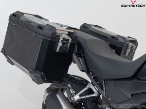 Set valigie laterali (sidecase) TRAX ADV L alluminio colore nero e supporti PRO - Honda CB500X / CB500F / CBR500R - SW-Motech