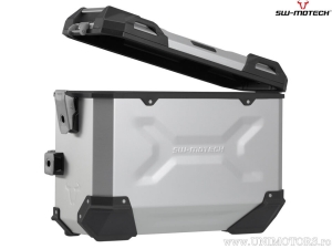 Set valigie laterali (sidecase) TRAX ADV L/M alluminio argento e supporti PRO - 82.0L - Triumph Tiger 800 modelli ('10-) - SW-Mo