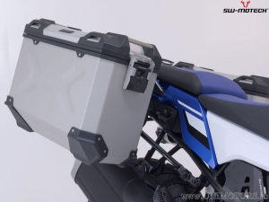 Set valigie laterali (sidecase) TRAX ADV L/M alluminio argento e supporti PRO - Suzuki V-Strom 1050DE ('21-) - SW-Motech