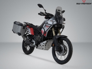 Set valigie laterali (sidecase) TRAX ADV L/M alluminio argento e supporti PROL - Yamaha Ténéré 700 modelli ('19-) - SW-Motech