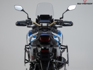 Set valigie laterali (sidecase) TRAX ADV L/M alluminio colore nero e supporti PRO - Honda CRF1100L / Adv Sp ('19-) - SW-Motech