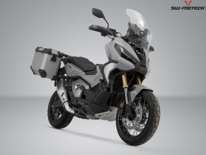 Set valigie laterali (sidecase) TRAX ADV L/M in alluminio colore argento e supporti PRO - Honda X-ADV ('20-) - SW-Motech