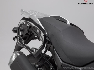 Set valigie laterali (sidecase) TRAX ADV M alluminio colore argento e supporti PRO - 74,0L - Suzuki DL 650 ('16-) - SW-Motech