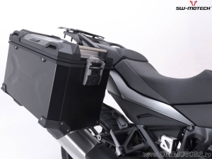 Set valigie laterali (sidecase) TRAX ADV M alluminio colore nero e supporti PRO - 74.0L - Honda NT1100 ('21-) - SW-Motech
