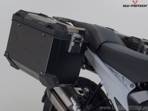 Set valigie laterali (sidecase) TRAX ADV M alluminio nero e supporti PRO - 74,0L - BMW R 1300 GS ('23-) - SW-Motech