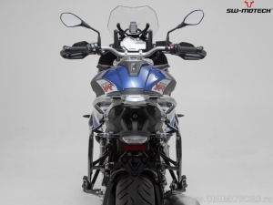 Set valigie laterali (sidecase) TRAX ADV M alluminio nero e supporti PRO - 74,0L - BMW S 1000 XR ('15-'19) - SW-Motech