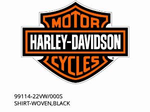 SHIRT-WOVEN,BLACK - 99114-22VW/000S - Harley-Davidson