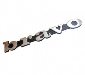 Side emblem with "Bravo" writing - Piaggio Bravo 2T AC 50cc Moped - CIF