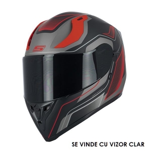 SIFAM - Casco integrale S-LINE S441 VENGE - Nero/Rosso [S]