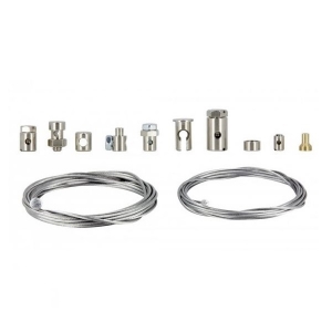 SIFAM - Kit de reparación de cables [DOS CABLES DE 2 METROS EN FI_1.5 Y 1.2, ABRAZADERAS DIFERENTES]