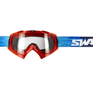 SIFAM - SWAP\'s ochelari Offroad PIXEL, antifog/antiscratch/antislip - ROSU