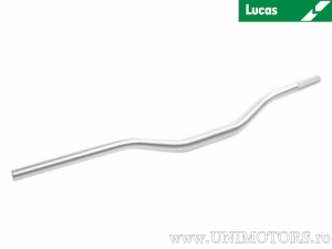 Silver Aluminum Offroad Low Handlebar with 28mm diameter and 805mm length - Lucas TRW