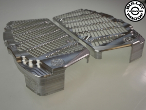 Silver radiator guards - KTM EXC / EXC TPI ('17-'19) / SXF ('16-'19) / Husqvarna TE / TC ('17-'19) - Bullet Proof Designs