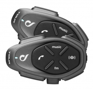 Sistema di comunicazione Bluetooth completo per motociclette INTERCOM Interphone modello Tour - kit da 2 pezzi (per 2 utenti)