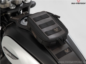 SLA tank strap set and Legend Gear LA2 accessory bag (1.0L) - brown-black - Ducati Scrambler models ('14-) - SW-Motech