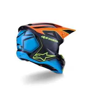SM3 Fray Helm - Schwarz, Orange, Gelb - Erwachsene - M - 01109143
