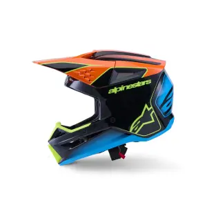 SM3 Fray Helm - Schwarz, Orange, Gelb - Erwachsene - S - 01109142