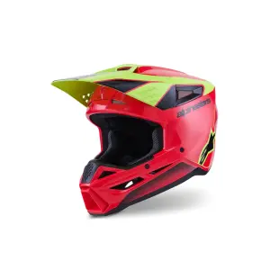 SM3 Fray Helm - Schwarz, Rot, Gelb - Erwachsen - S - 01109148