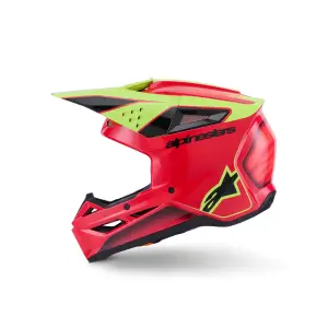 SM3 Fray Helm - Schwarz, Rot, Gelb - Erwachsene - 2XL - 01109152