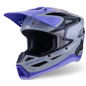 SM3 Jettson Helm - Schwarz, Grau, Lila - Erwachsene - XL - 01109235