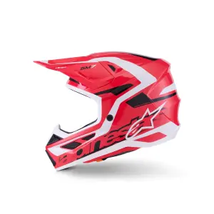 SM7 Deed Helm - Schwarz, Rot, Weiß - Erwachsen - 2XL - 01109110