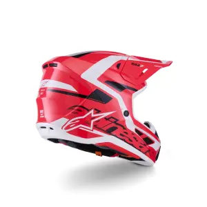 SM7 Deed Helm - Schwarz, Rot, Weiß - Erwachsene - XS - 01109105