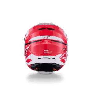 SM7 Deed Helm - Zwart, Rood, Wit - Volwassen - L - 01109108