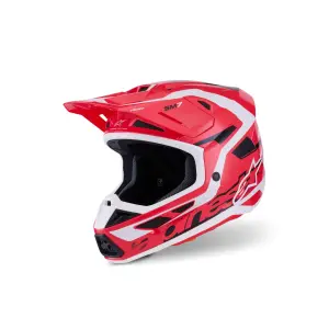 SM7 Deed Helm - Zwart, Rood, Wit - Volwassene - M - 01109107