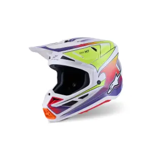 SM7 Fuse Helm - Lila, Weiß, Gelb - Erwachsene - L - 01109090