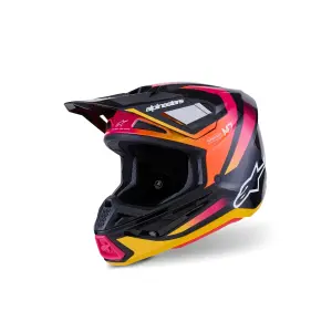 SM7 Rise Helm - Schwarz, Pink, Gelb - Erwachsene - L - 01109060