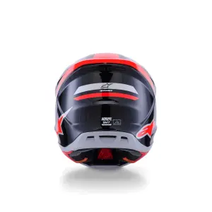 SM7 Rise Helm - Schwarz, Rot, Silber - Erwachsen - XL - 01109067