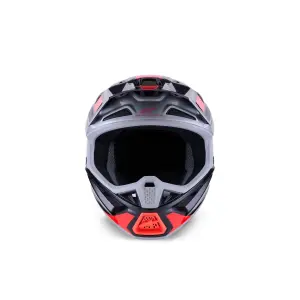 SM7 Rise Helm - Schwarz, Rot, Silber - Erwachsene - S - 01109064