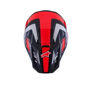 SM7 Rise Helm - Schwarz, Rot, Silber - Erwachsene - XS - 01109063