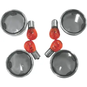 Smoke Turn Signal Lens Kit with Chrome Trim Rings - 20200392