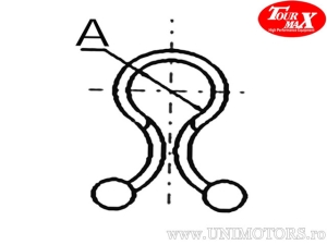 Snelsluitende klem voor diameter 7,3-8,8mm - set van 10 stuks - TourMax