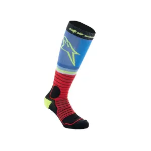 Socks MX Pro - Negro, Azul, Rojo, Amarillo - Adulto - S - 34310821