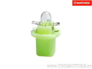 Soquete branco verde T5 B8.5D 12V 2W - JM