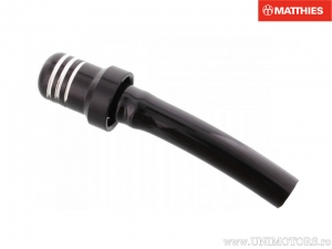 Soupape bouchon réservoir aluminium noir longueur totale: 60mm / diamètre intérieur: 5mm - JM