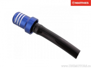 Soupape de Bouchon de Réservoir de Carburant en Aluminium, Couleur Bleue, Longueur Totale: 60mm / Diamètre Intérieur: 5mm - J