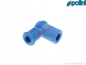 Spark plug cap (short) - blue silicone - Polini
