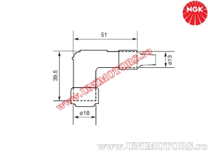 Spark plug pipe LB01E - (NGK)