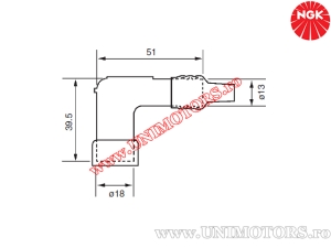 Spark plug pipe LD05F - (NGK)