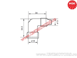 Spark plug pipe LZFH - (NGK)
