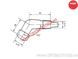 Spark plug pipe YB05F - (NGK)