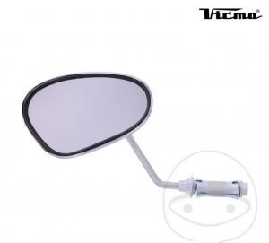 Specchio cromato ovale universale sinistro Vicma per montaggio interno manubrio - JM