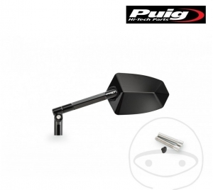 Specchio nero universale sinistro Puig GT1 M8 mm per montaggio su manubrio - JM